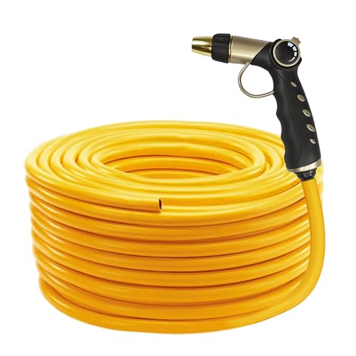 Sharpex Professional Thumb Control Garden Hose Nozzle with 30 MT Pipe -Water Hose Spray Nozzle Heavy Duty Thumb Control -Suitable for Watering Lawn and Garden (Black and Gold) - Image 1