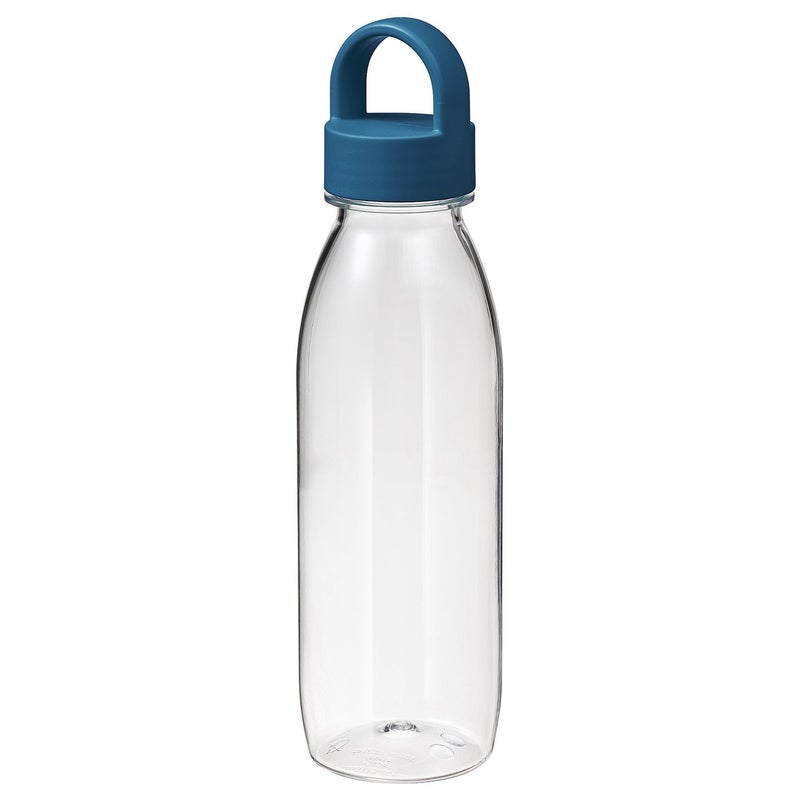 Baitique Water Bottle, Plastic with Loop Lid, Dark Blue, 0.5 L - Image 1