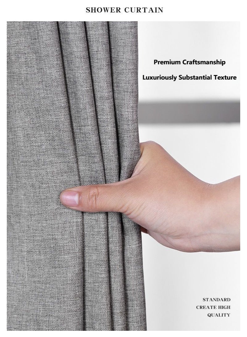 والالا قطعتان من قضبان ستارة الحمام الزاوية القابلة للتمديد من الفولاذ المقاوم للصدأ، قضيب ستارة معدني مربع الشكل على شكل حرف U منحني بزاوية 90 درجة، قضيب حوض استحمام منحني مع ستارة مقاومة للماء، خطاف - Image 2