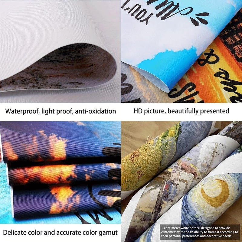 اي ار اس لوحة فنية تجريدية مطبوعة على قماش مؤطر من ARS، مستوحاة من الفن الإسلامي، مقاس 60 × 110 سم - تصميم أنيق للخط العربي، مناسبة للمكاتب وغرف المعيشة وغرف النوم، كهدية. - Image 5