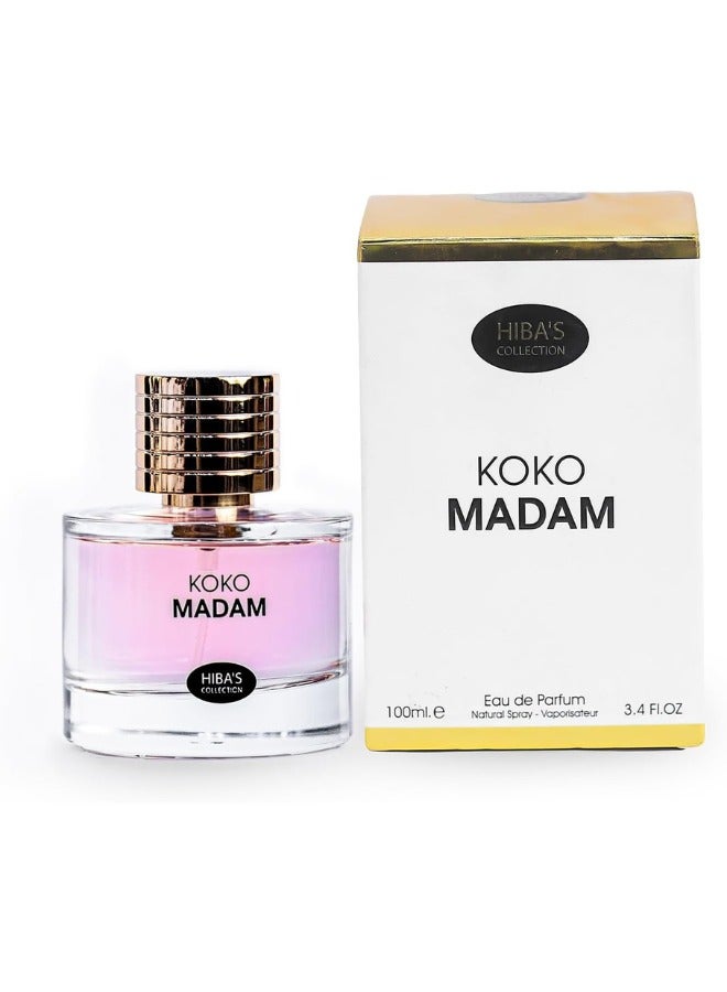 هيبا'ز كوليكشن Koko Madam Eau de Parfum بخاخ طبيعي - 100 مل (3.4 أونصة سائلة) - أناقة راقية مع رائحة خالدة - Image 2