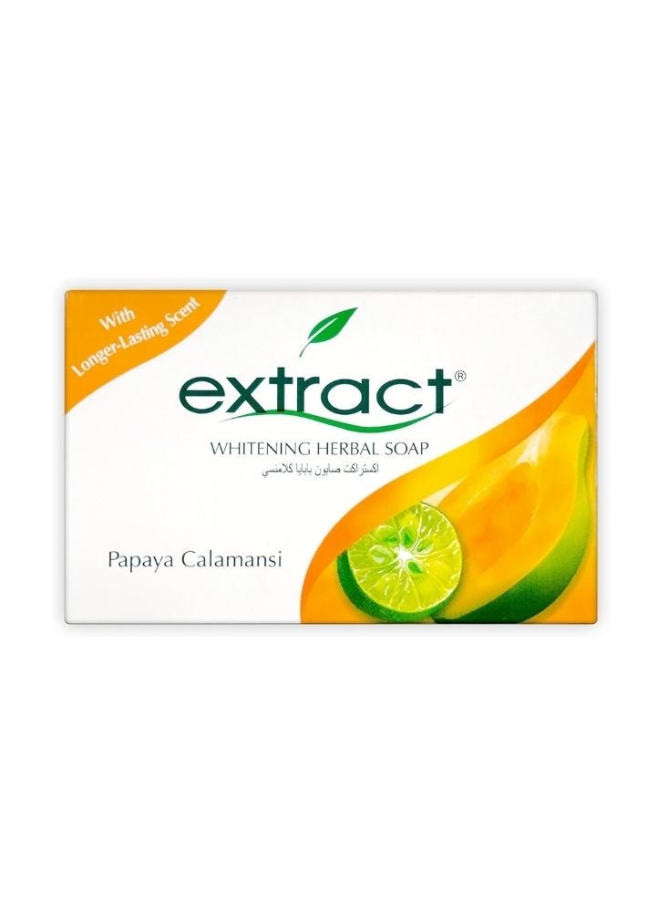 Extract Papaya Calamansi Whitening Herbal Soap – Natural Skin Brightening Bar 135g - Image 2