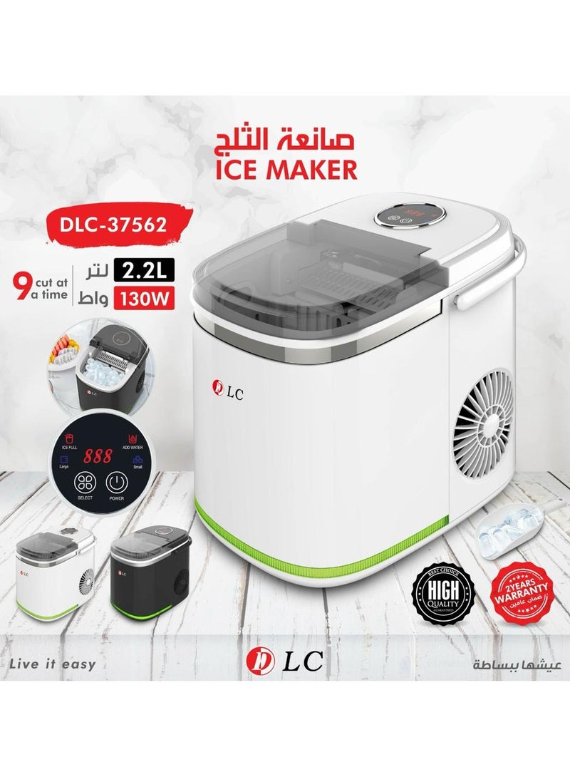 DLC Professional Ice Maker with Core Technology – 2.2L Capacity, Portable Design, Food-Grade Exhaust Port, Ideal for Office & Home Black 2.2 L 130 W 37562 black - Image 3