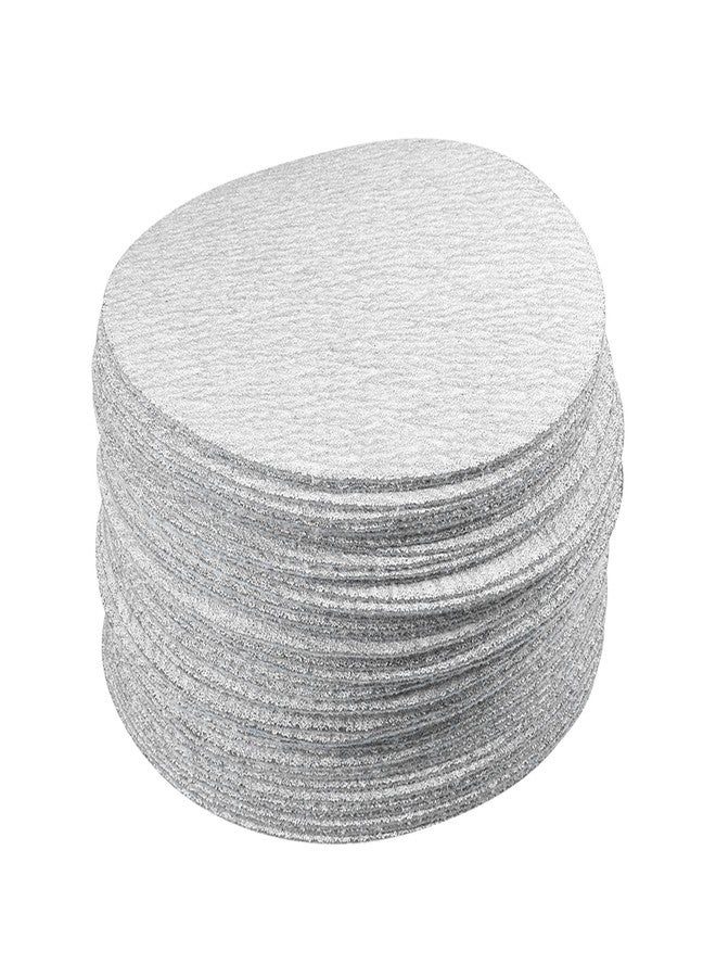 Kozelo 50 Pcs Sanding Discs Hook and Loop Backing - [5 Inch x 120 Grits] Aluminum Oxide White Sandpapers for Orbital Sander Round Sanding Papers - Image 1
