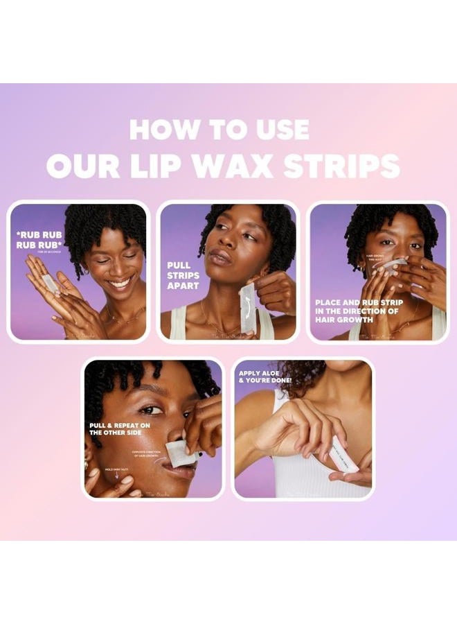 Camille Rose Wax Strips for Lip and Face - Hair Removal Kit - 40 Travel Friendly Individual Use Strips - Vegan - Paraben Free - Safe for All Skin Types - For Women - Shark Tank Product  - Image 5