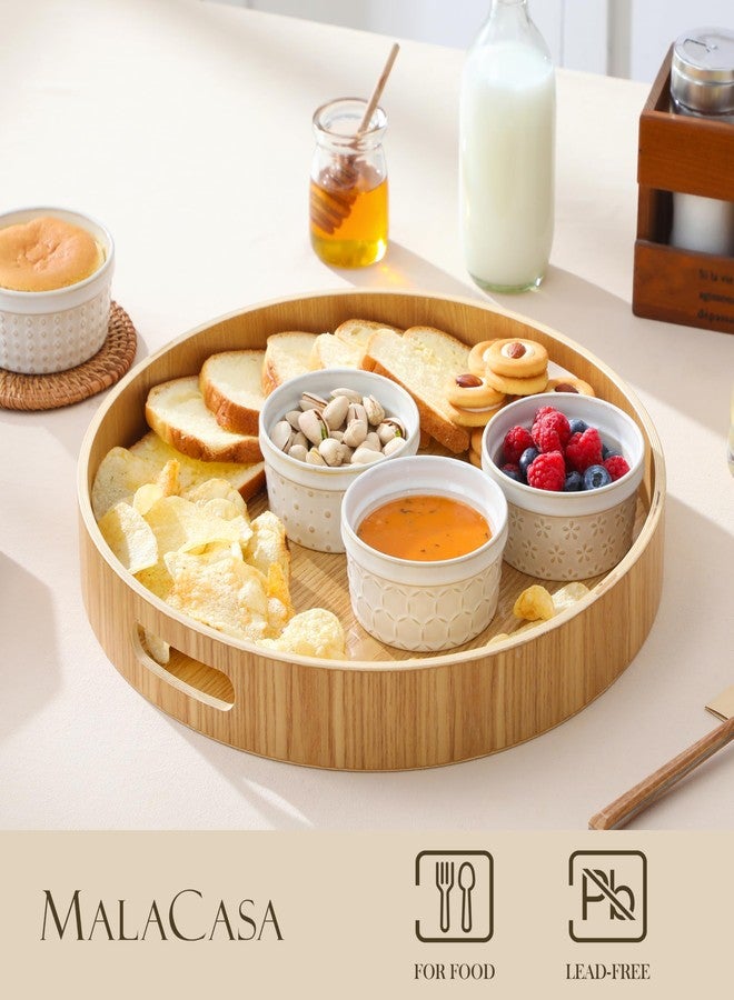 MALACASA Ramekins 4 Oz Oven Safe, Ceramic Creme Brulee Souffle Dishes, Pudding Custard Cups Ramekin For Baking, Small Dipping Sauce Bowls, Set of 4, Microwave and Dishwasher Safe, Arctic White - Image 4