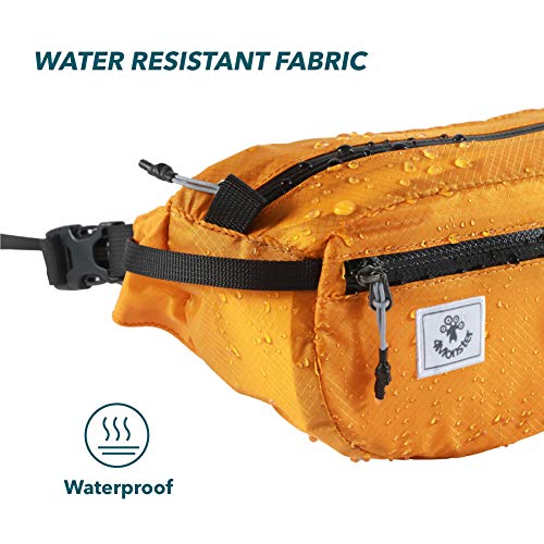 4Monster Hiking Waist Packs Portable,Water Resistant Fanny Pack Bags Lightweight with Adjustable Strap for Outdoor, Workout,Running,Hiking,Traveling,Biking,Camping and Fishing (Orange, 2L) - Image 4