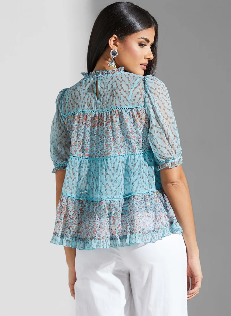 Label RITU KUMAR Floral Printed Top