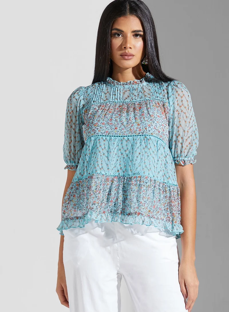 Label RITU KUMAR Floral Printed Top