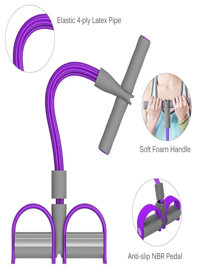PINKACES Tubes Multifunctional Leg Exerciser Pull Rope Training Equipment Bodybuilding Accessory Pedal Resistance Band for Abdomen Waist Arm Legs Yoga Stretching Slimming Training - Image 3