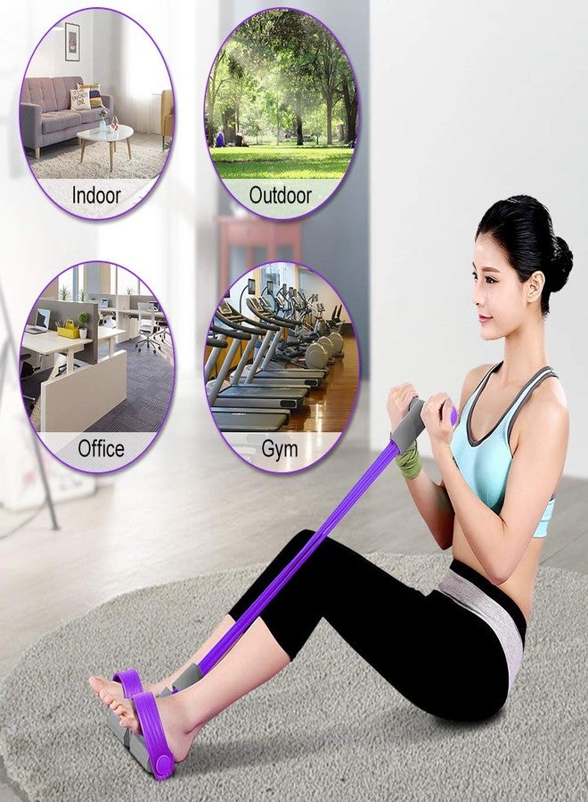 PINKACES Tubes Multifunctional Leg Exerciser Pull Rope Training Equipment Bodybuilding Accessory Pedal Resistance Band for Abdomen Waist Arm Legs Yoga Stretching Slimming Training - Image 2