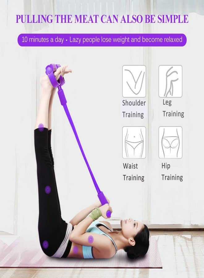 PINKACES Tubes Multifunctional Leg Exerciser Pull Rope Training Equipment Bodybuilding Accessory Pedal Resistance Band for Abdomen Waist Arm Legs Yoga Stretching Slimming Training - Image 5