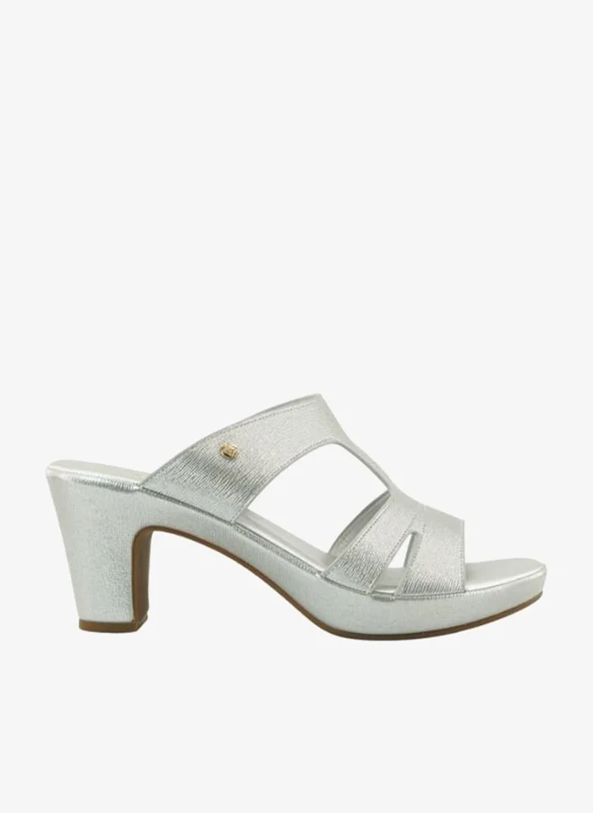 Michelle Morgan 092-3102 Michelle Morgan Ladies Mid Heel Sandals 514ZD099 Silver