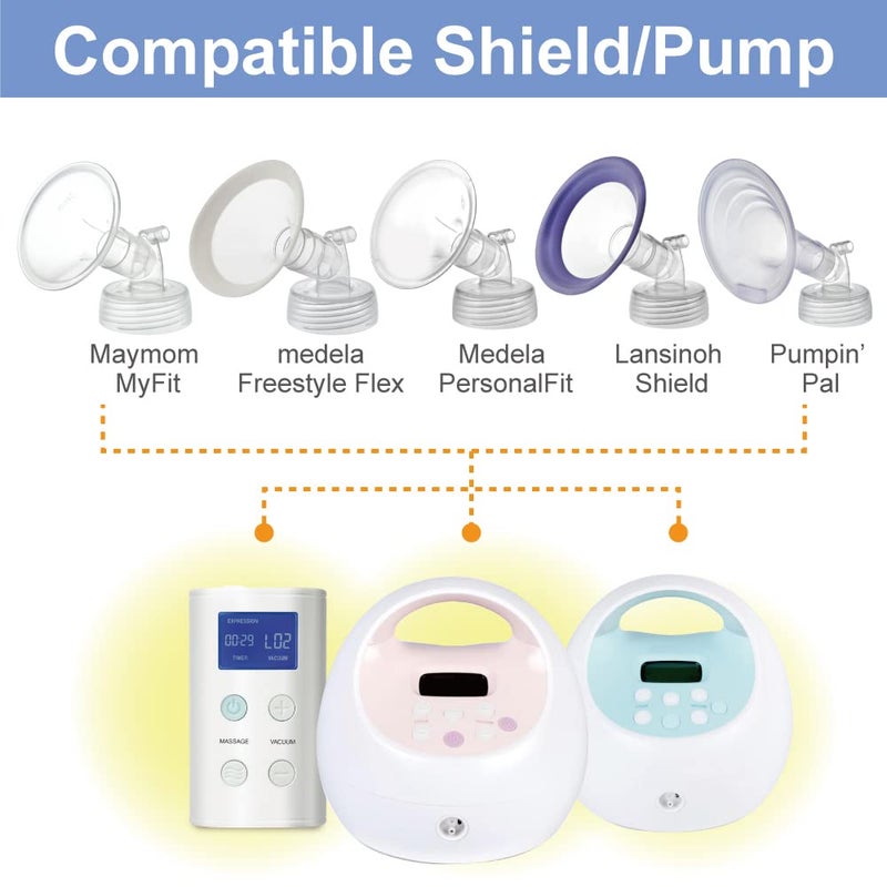 Maymom Widemouth Connector 2pc Compatible w Spectra S1 Spectra S2 Pump; Compatible with Medela PersonalFit Shield, Pumpin Pal Shield, Lansinoh Flange, Maymom MyFit Shields, MyFit Crater Shield - Image 4