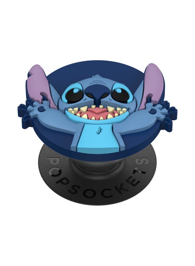 POPSOCKETS قبضة بوب مرخصة | قبضة هاتف جل وحامل، قابلة للإزالة وإعادة الاستخدام والغسل، تعمل مع غلاف بلاستيكي صلب ناعم، سهلة الإزالة للشحن اللاسلكي - والت ديزني ستيتش - Image 1