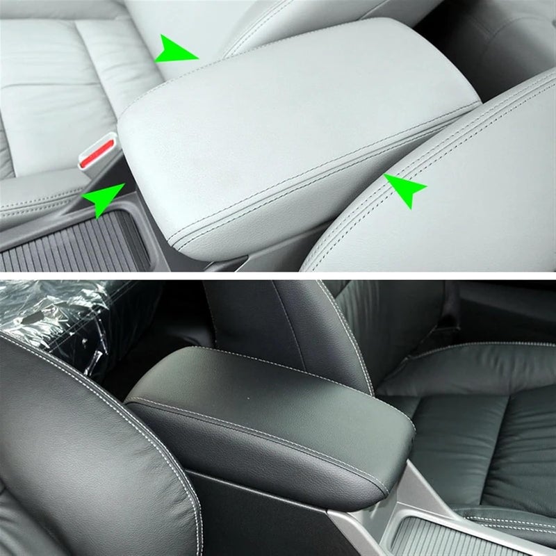 QASULER Car Microfiber Leather Armrest Cover for Civic - Image 5