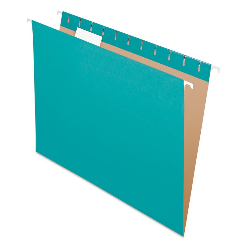 Pendaflex Recycled Hanging Folders Letter Size Aqua 15 Cut 25BX 81616