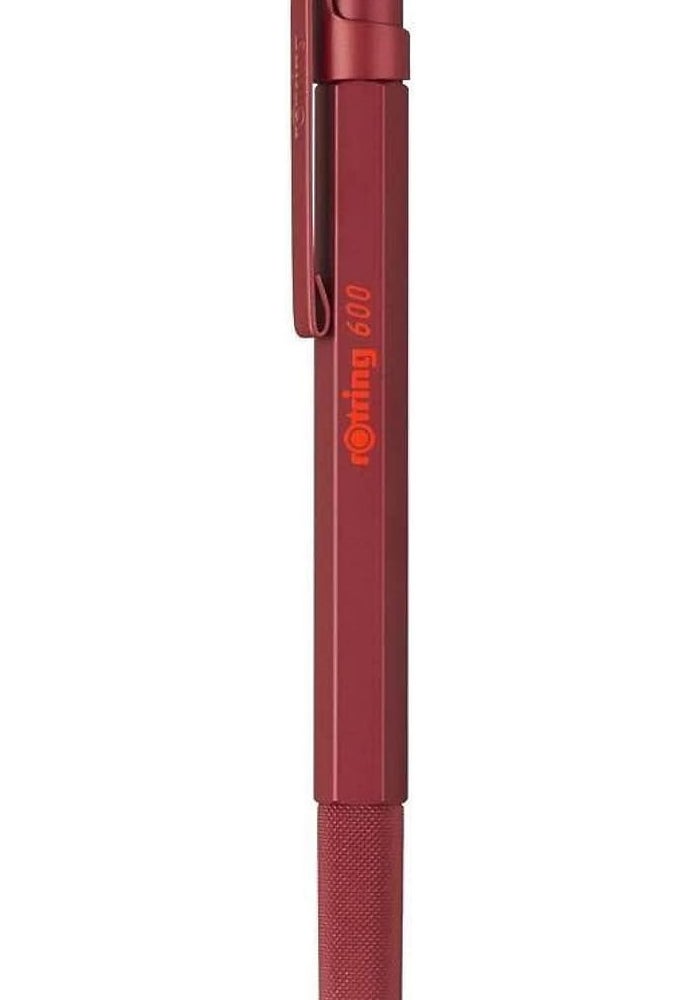 Rotring 600 Ballpoint Pen, Medium Point, Black Ink, Red Barrel, Refillable - Image 1