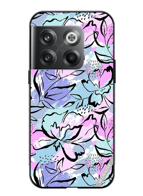 Protective Case Cover For OnePlus Ace Pro Abstract Flowers Print Design Multicolour