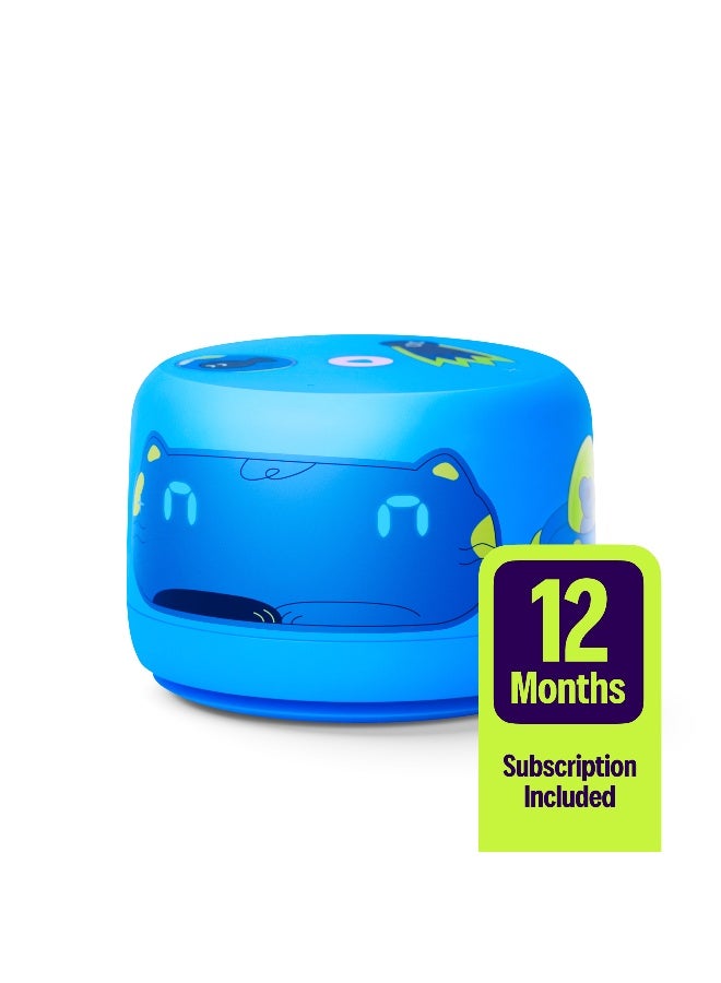 Yasmina Yango Yasmina Lite Smart Speaker + 12months Subscription Include, Touch Controls, Stories, Quran Recitation & Screen-free Content, Khaleeji Arabic & English Blue - Image 1