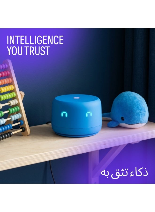 Yasmina Yango Yasmina Lite Smart Speaker + 12months Subscription Include, Touch Controls, Stories, Quran Recitation & Screen-free Content, Khaleeji Arabic & English Blue - Image 4