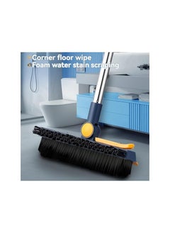 3 in 1 Floor Scrub Brush, Tub Tile Scrubber with Long Adjustable Handle and Squeegee, Flexible Rotation Window Stiff Bristle Cleaner for Kitchen, Bath, Bathtub, Floor, Baseboard, Wall, Patio, ​​Blue - pzsku/Z366F180BFD1F738CC4C5Z/45/_/1739295573/67ce34b0-3195-4881-8377-2c6efcc4bbff