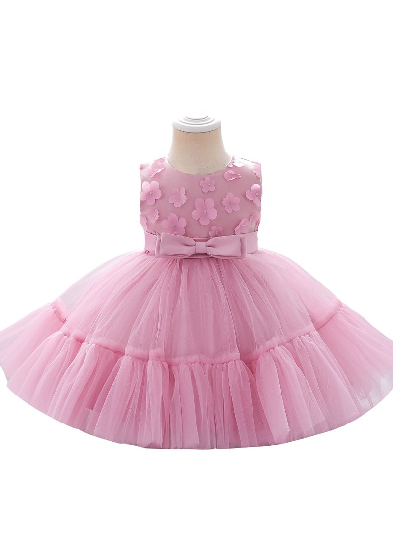 Sequins Flower Mesh Dress - Image 1