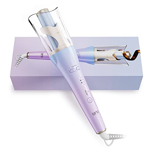 LENA Geniecurl Auto Hair Curler Ion Wrap Transparent Curling Wand with 1" Ceramic Ionic Barrel and Smart Anti-Stuck Sensor, Pro Styling Tool for Long and Medium Length Hair - Image 1