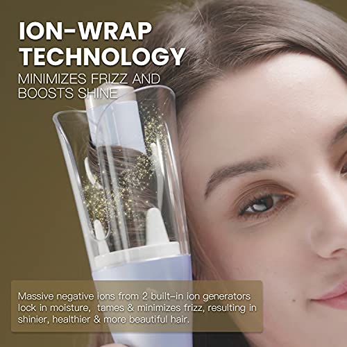 LENA Geniecurl Auto Hair Curler Ion Wrap Transparent Curling Wand with 1" Ceramic Ionic Barrel and Smart Anti-Stuck Sensor, Pro Styling Tool for Long and Medium Length Hair - Image 2