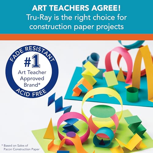 Tru-Ray Heavyweight Construction Paper, Atomic Blue, 9" x 12", 50 Sheets - Image 3
