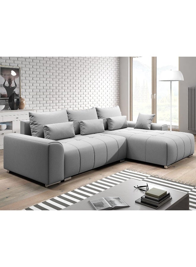 Comfynest Comfynest Corner Sectional Sofa Set For Modern Living Room Elevate Your Space with Comfort and Style (Light Grey, Left)  - Image 1
