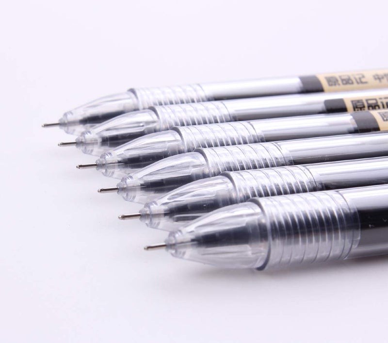 GANSSIA 0.35mm Gel Ink pen Black Ink Extra-fine Gel Ink Pens Ballpoint pen Office School Stationery Supply Pack of 12 Pcs - Image 3