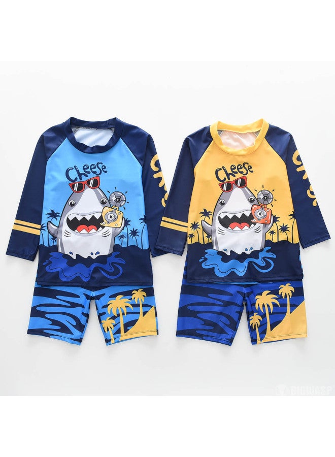 Bumblebee boys' Long Sleeve Swimsuit Set - Separated Rash Guard & Swim Trunks For Kids - Image 4