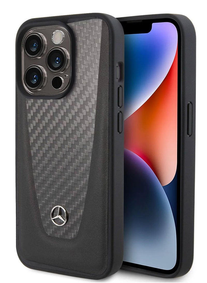Mercedes-Benz iPhone 15 Pro Max - Leather Black Hard Case Urban Design - Mercedes-Benz  - Image 1