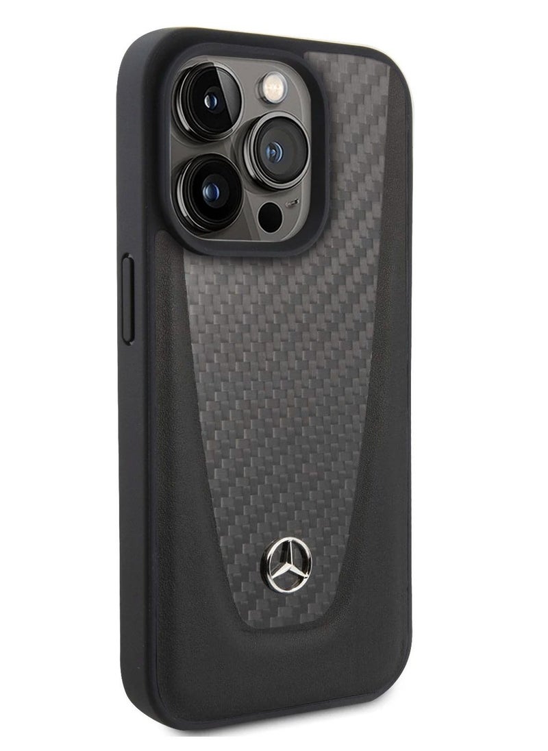 Mercedes-Benz iPhone 15 Pro Max - Leather Black Hard Case Urban Design - Mercedes-Benz  - Image 2