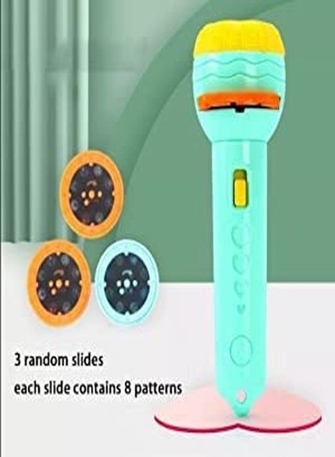 RONFILD Slide Projector Flashlight Torch, Kids Projection Light Toy Slide Flashlight Lamp Education Learning Night Light Before Going to Bed Projector Torch (Multicolor Pack of 1) - Image 3