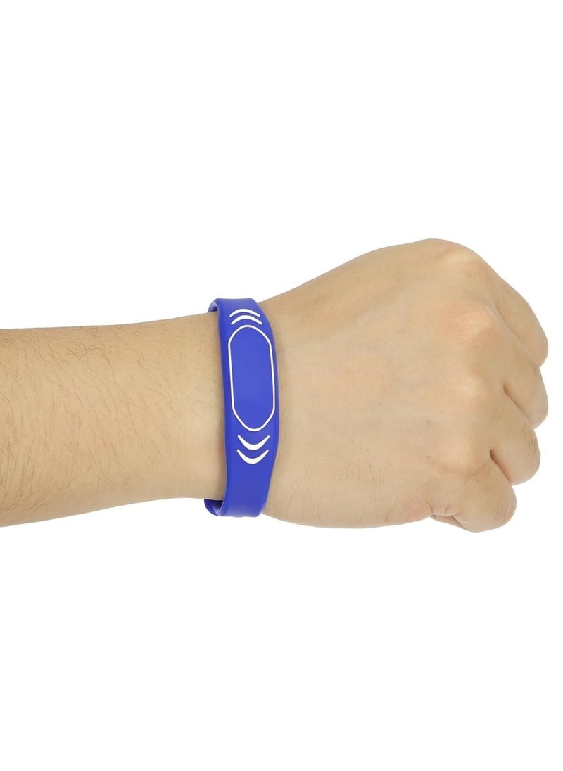 Rubik RFID 125kHz T5577/T5200 Proximity Rewritable Waterproof Silicone Adjustable Wristband (Blue, 2 Band)  - Image 3