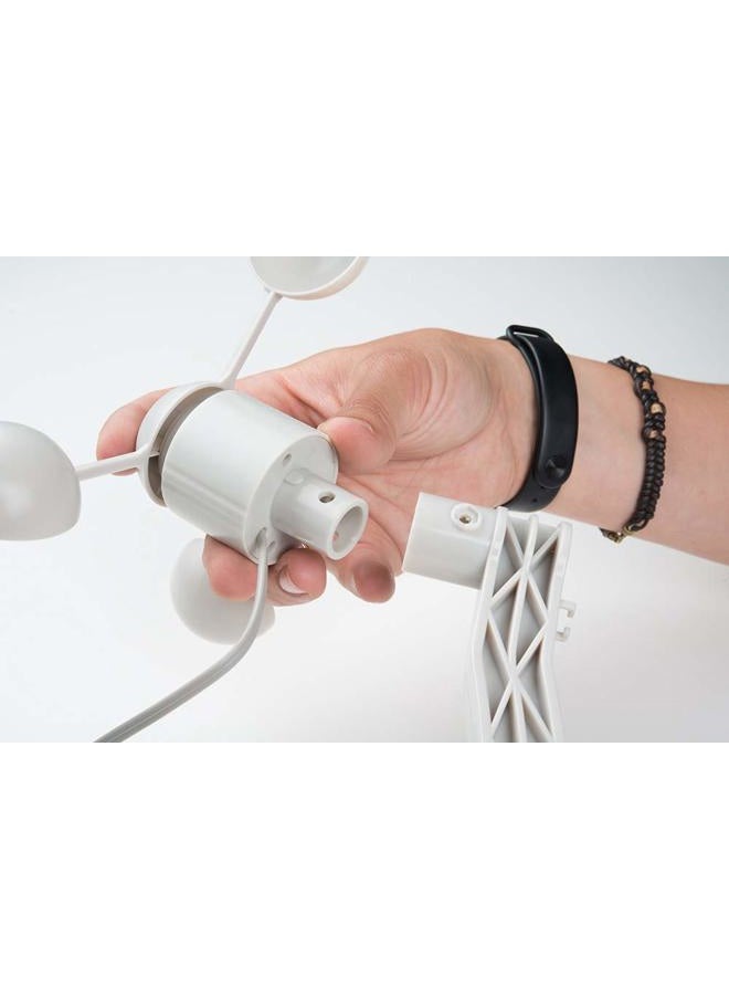Weather Meter Kit - Station Includes Analog sensors Wind Vane Cup Anemometer Tipping Bucket rain Gauge RJ11 terminated Cables