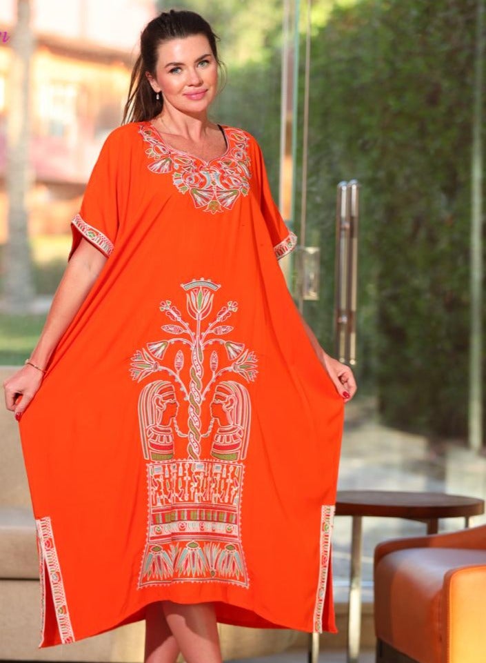 Brides Kuwaiti butterfly jalabiya with an embroidered inner belt A-469 - Image 1