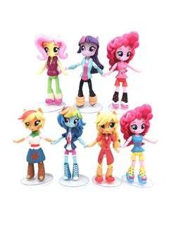General Hasbro My Little Pony Anime Action Figures Twilight Sparkle Rainbow Dash Applejack Fluttershy Pinkie Pie Doll Model Toy Gifts  - Image 1