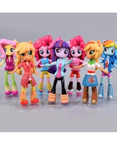 General Hasbro My Little Pony Anime Action Figures Twilight Sparkle Rainbow Dash Applejack Fluttershy Pinkie Pie Doll Model Toy Gifts  - Image 2