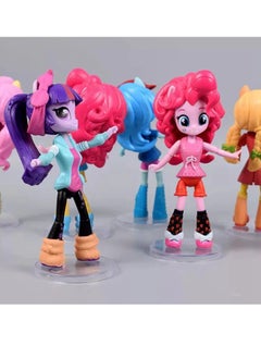 General Hasbro My Little Pony Anime Action Figures Twilight Sparkle Rainbow Dash Applejack Fluttershy Pinkie Pie Doll Model Toy Gifts  - Image 4