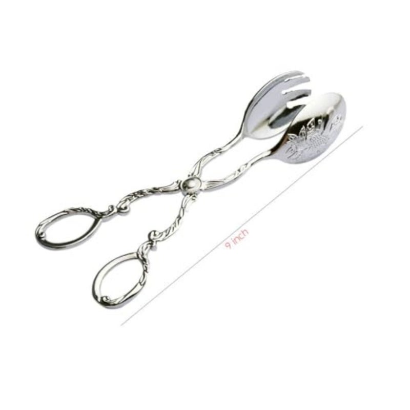 2-Piece Stainless Steel Buffet Salad Serving Utensil with Polished Silver Finish for Serving and Grilling 10 Inch - Image 3