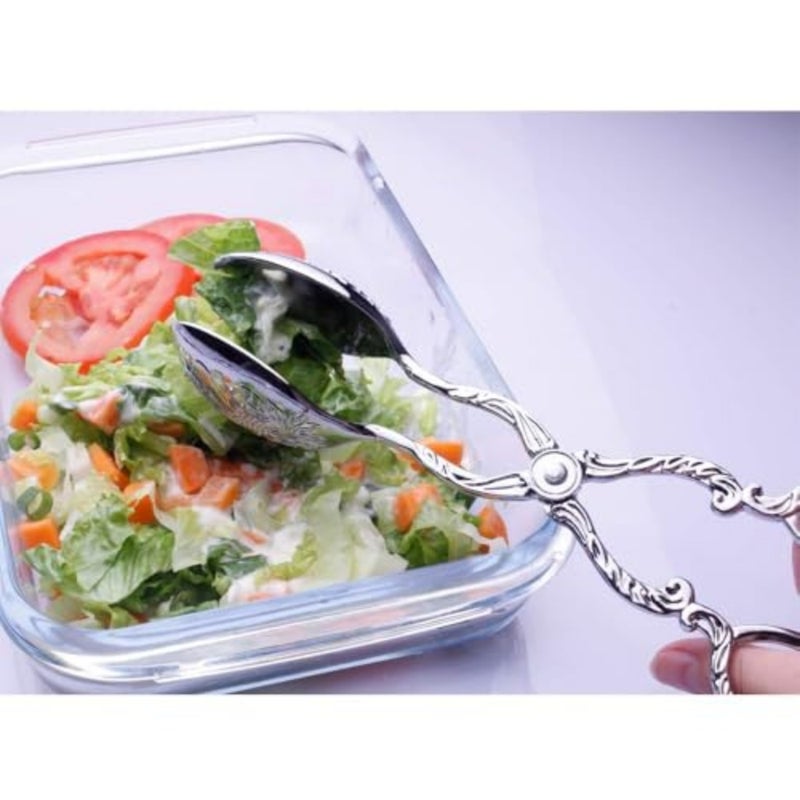 2-Piece Stainless Steel Buffet Salad Serving Utensil with Polished Silver Finish for Serving and Grilling 10 Inch - Image 4