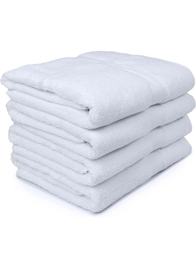 Somerfield Somer Field Towels - Bath Towels (PACK OF 4 Piece) - Luxurious 500 GSM 100% Ring Spun Cotton - Quick Dry, Highly Absorbent, Soft Feel Towels, Perfect for Daily Use - (white) - Image 3
