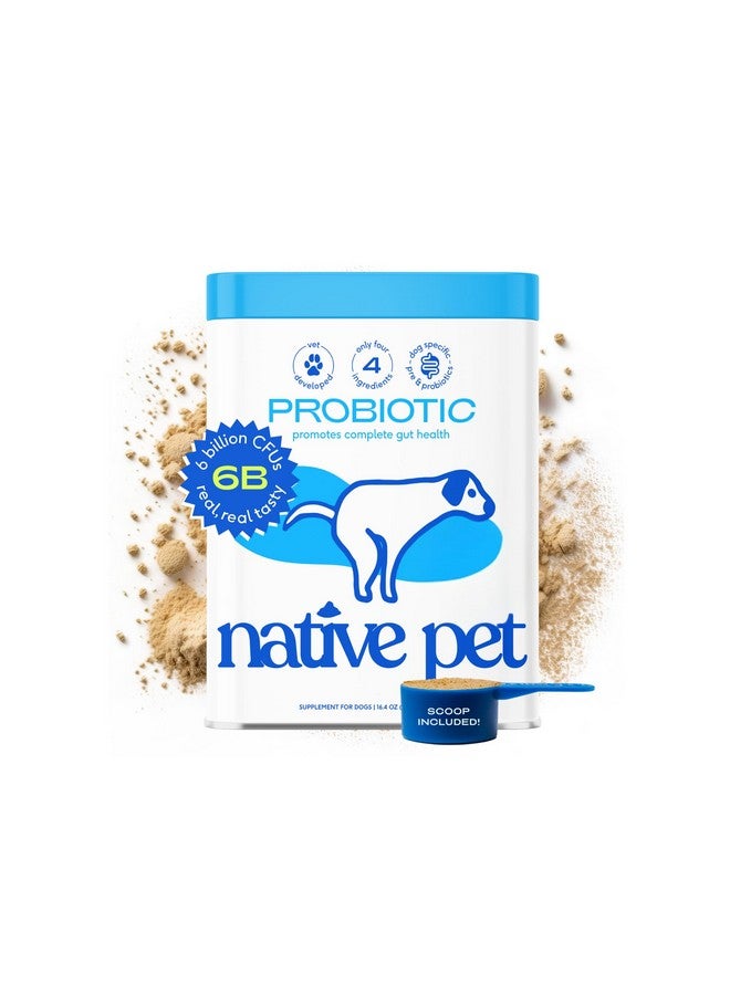 Native Pet Probiotics for Dogs - Dog Probiotics Powder for Digestive Health, Gut Support, & Immune Boost - Vet-Formulated Powder for Maximum Potency with Digestive Enzymes & Prebiotics - 120 Scoops - Image 1