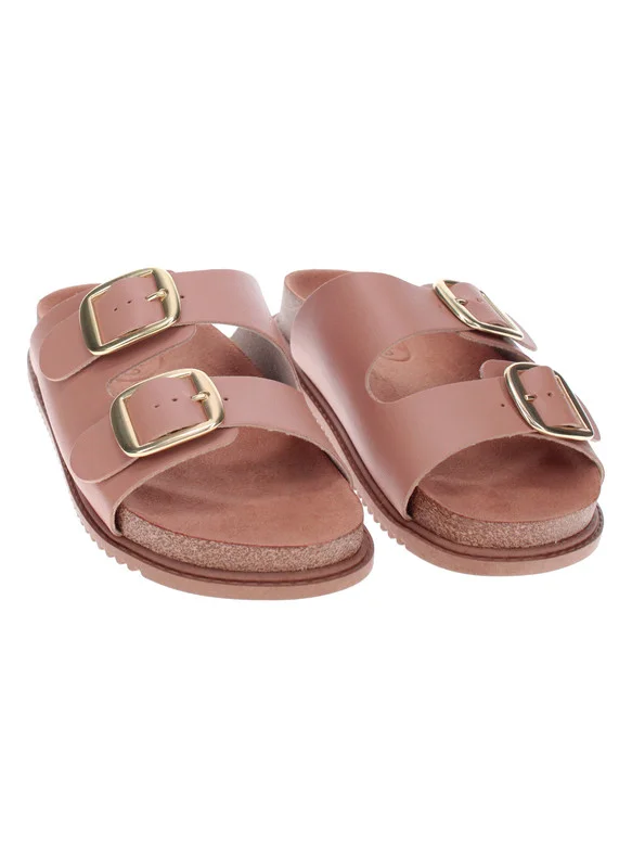 بيرا ريو Beira Rio Ladies Flat Sandals Nude | Made In Brazil