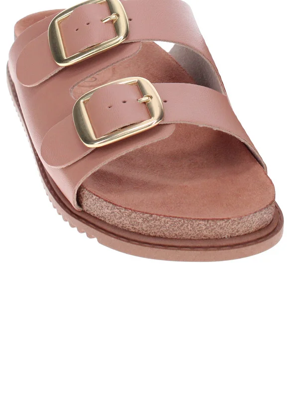 بيرا ريو Beira Rio Ladies Flat Sandals Nude | Made In Brazil