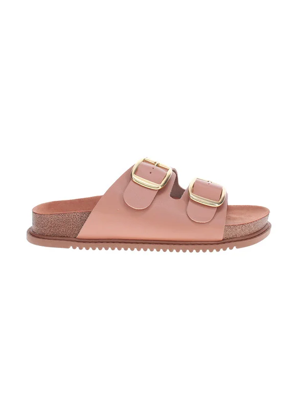 بيرا ريو Beira Rio Ladies Flat Sandals Nude | Made In Brazil