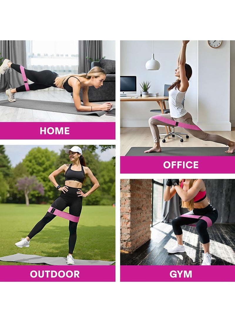 ACYYH Resistance Bands Set for Exercise, 3 Pack Hip Bands with Carry Bag, Non-Slip Fabric Bands for Legs and Glutes, Mint/Purple/Pink  - Image 3